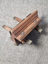 Vintage Wood And Brass Bound Plough Plane By Atkins
