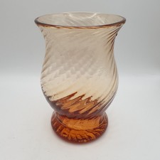 Vintage amber glass - amber, swirl