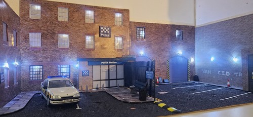 Police station diorama - police,