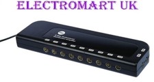 SLX 8 WAY TV AMPLIFIER SIGNAL BOOSTER HD TV/FM/DAB VARIABLE GAIN UK 13A PLUG