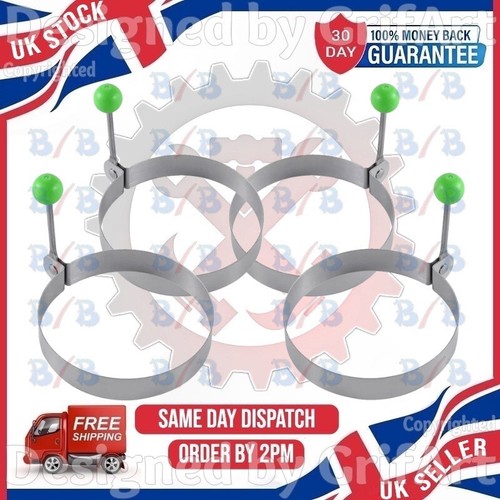 Metal egg rings round frying - 4,