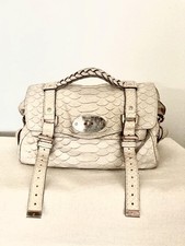 Mulberry Alexa light beige leather shoulder bag Texture Braided Handle Japan