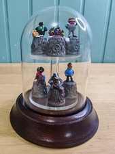Wind in the Willows Six Pewter Thimbles by Peter McMillan Set of 6 Display Dome