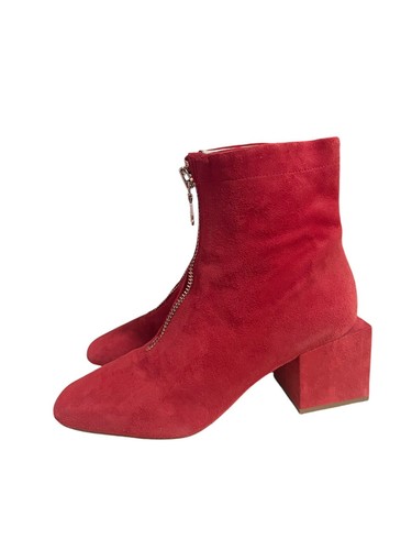 Vtg miss fire red suede - vtg, l
