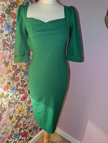 Collectif green knee length - green,