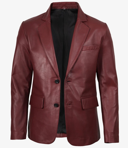 Men burgundy genuine leather - men's,