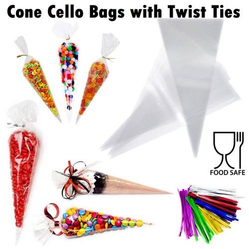 Clear cello cone - sweet, bags
