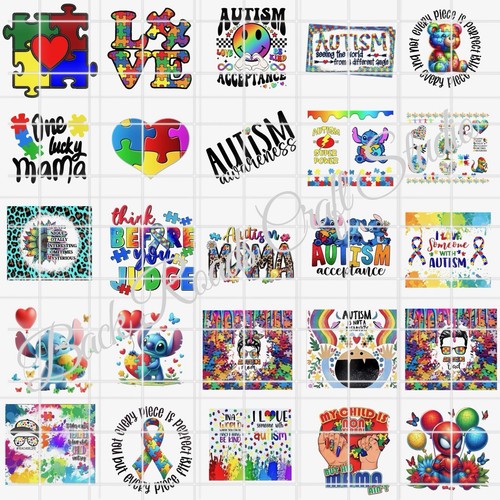 Autism waterslide decals - waterslide,