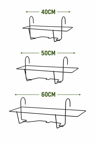 Metal trough planter holder - metal,