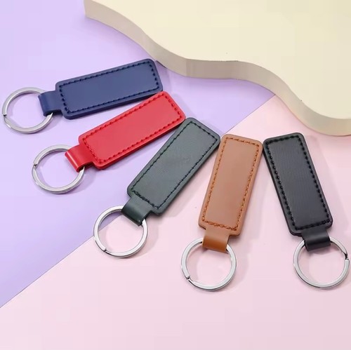Personalised leather keyring - personalised,