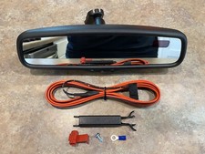 OEM Gentex 455 Auto Dimming Mirror w/ Red Compass Display Wire Harness & Cover