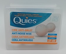 QUIES Anti Noise Wax EarPlugs - 6 Plugs (3 Pairs) - Comfortable Hearing Protecti