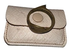 VINTAGE SIKH PUNJABI BRASS KNUCKLE DUSTER RING INC POUCH SIZE R GOOD CONDITION