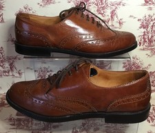 Russell & Bromley Jeeves Brown Leather Lace Up Brogue Shoes EU 38.5 U.K. 5.5
