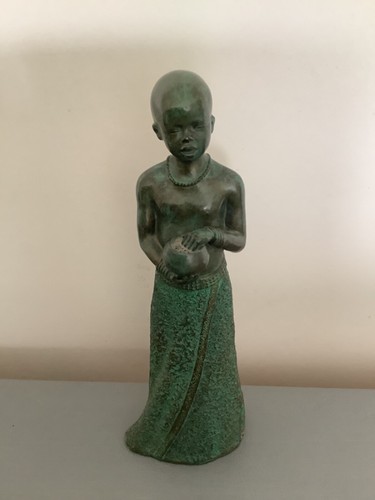 African masai child figurine - child,