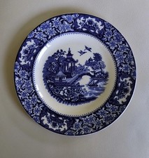 Olde Alton Ware Dinner Plate- 'Willow' Blue & White- Decorative- 25 cm As Spare