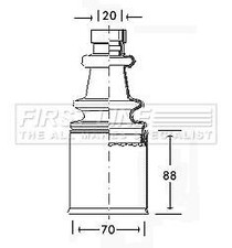 Genuine FIRST LINE Front Inner CV Boot Kit for Citroen AX 1.4 (03/1988-06/1992)