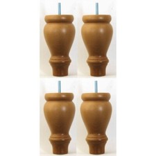 4 SOLID WOOD SOFA LEGS 165mm
