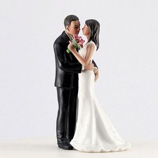 Main Squeeze Medium Skin Tone Cheeky Couple Funny Wedding Cake Topper