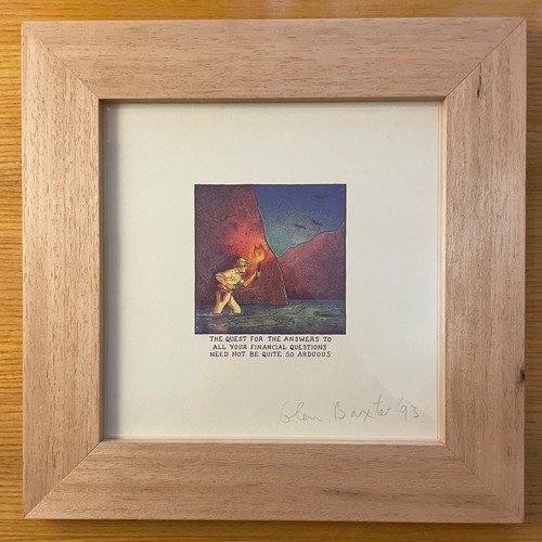 Glenn baxter signed framed - baxter, signed,