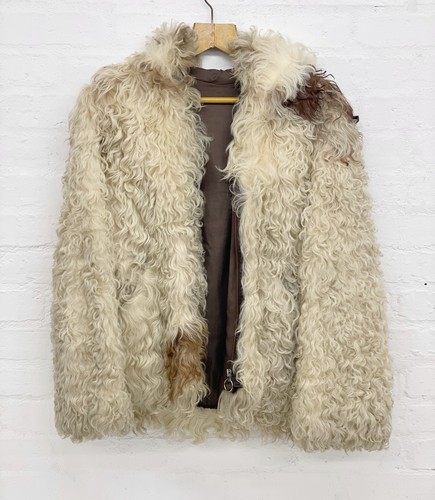 Vintage cream mongolian curly - vintage,