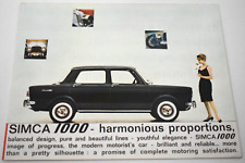 SIMCA 1000 UK  SALES BROCHURE
