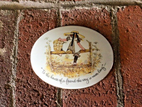 Vtg holly hobbie wall - vtg, plaque