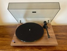 Pro-Ject T1 Phono SB Walnut Turntable MDF Plinth Glass Platter Ortofon OM5