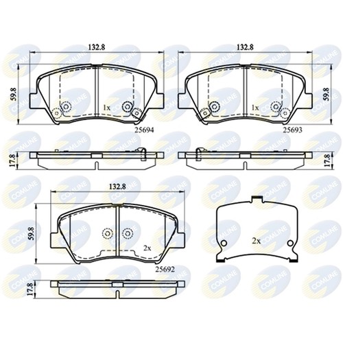 Brake pads set for - set,