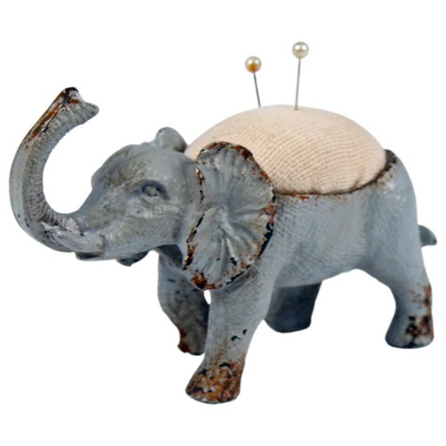 Elephant pin cushion - pin, vintage