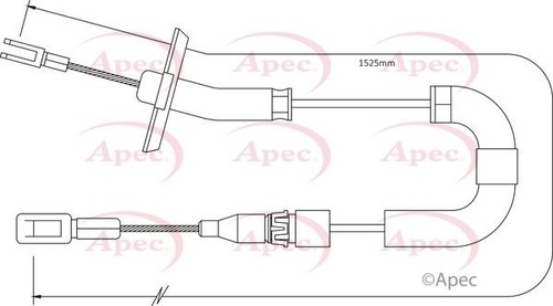Apec rear right brake cable - rear,