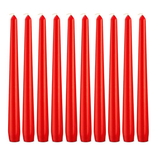 Red tapered candles pack - 10,