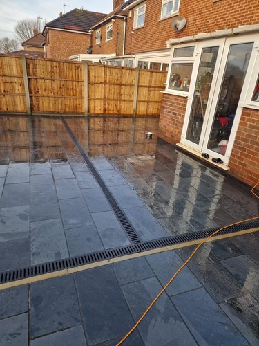 Brazilian black slate paving - black,