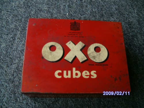 Vintage oxo cubes tin - vintage,