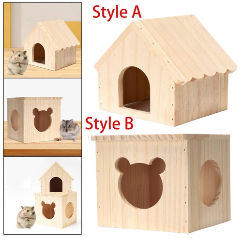 Wooden hamster house cage - house,