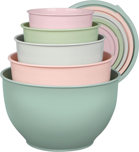 Plastic mixing bowls - set, with