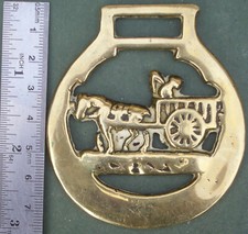 Horse Brass: Horse & Cart, 'Lazy Carter', Free P&P, cast shire wagon asleep