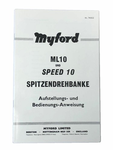Original myford ml10 - original,