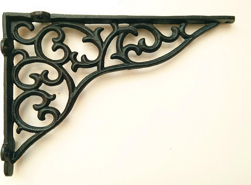 Cast iron ornate shelf bracket - ornate,