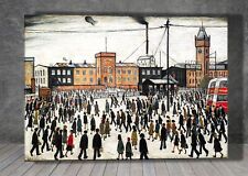 L. S. Lowry Going to Work CANVAS PAINTING ART PRINT POSTER 1549