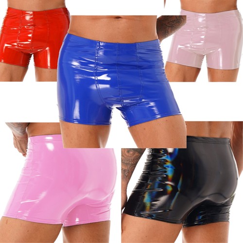 Mens latex leather - leather, boxer