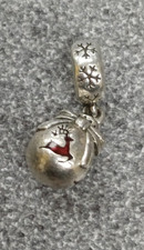 GENUINE PANDORA 925 PRANCING REINDEER DANGLE MOMENTS BAUBLE CHARM CHRISTMAS