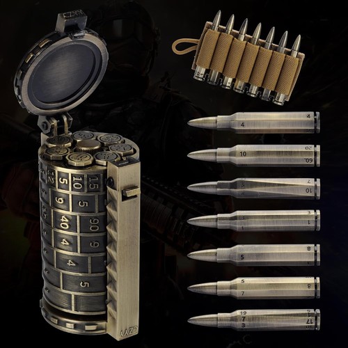 Rifle bullet dice set solid - bullet,