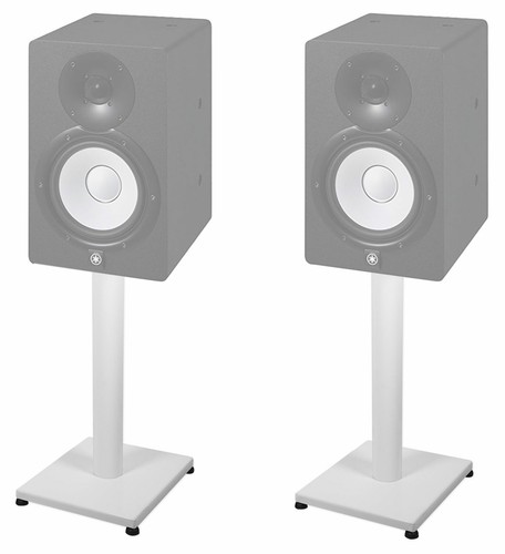 Pair steel white stands - pair,