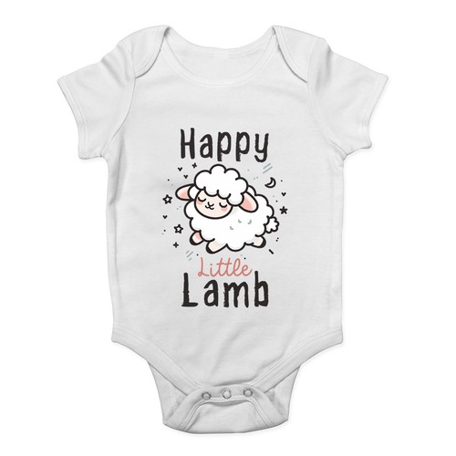 Happy little lamb cute - lamb, sheep