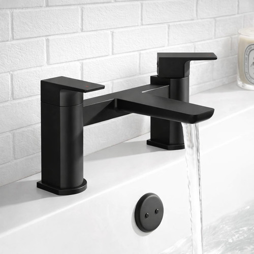 Matt black bath filler tap - matt,