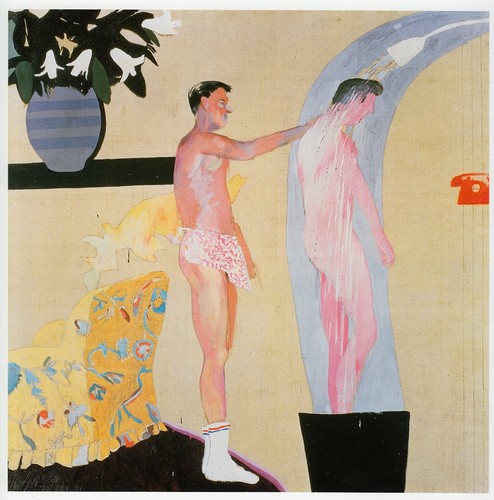 Domestic scene two men in - scene, l.a.