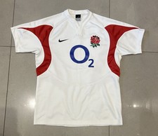 Nike England Rugby Union Shirt 2005/06 Home O2 Short Sleeve Men’s Size M Vintage
