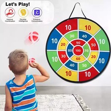 66CM Large Dart Board Game Set for Kids with 12 Sticky Balls Indoor Outdoor Toys