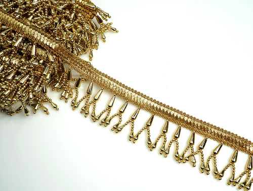 Meter beaded fringe drop - fringe,